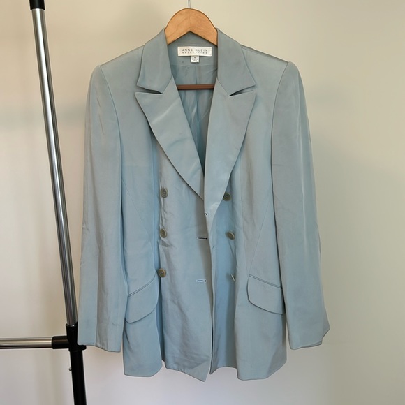 Vintage Ann Klein Double Breasted Camel Blazer Long main image 1